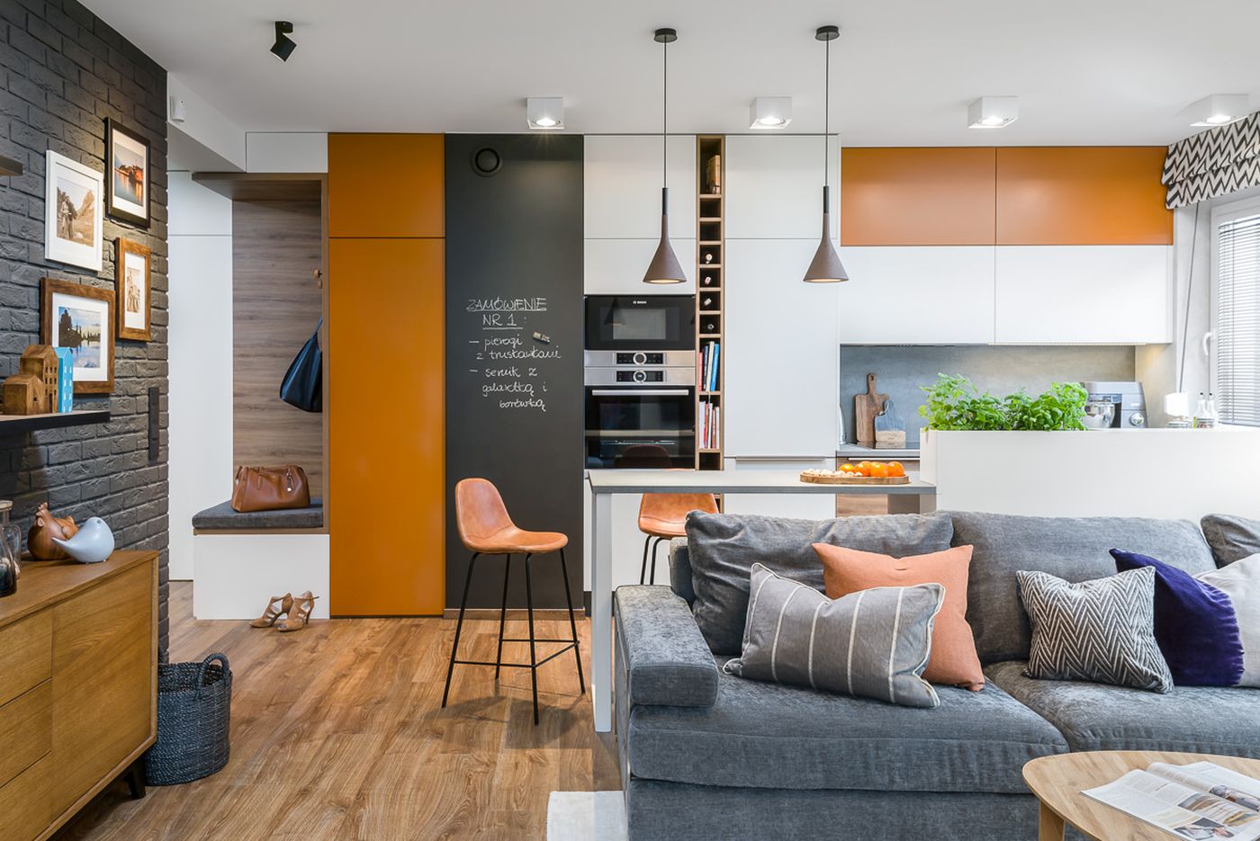 Mieszkanie 3-pokojowe 68m², Wrocław – kompleksowy projekt wnętrza – zdjęcie 1